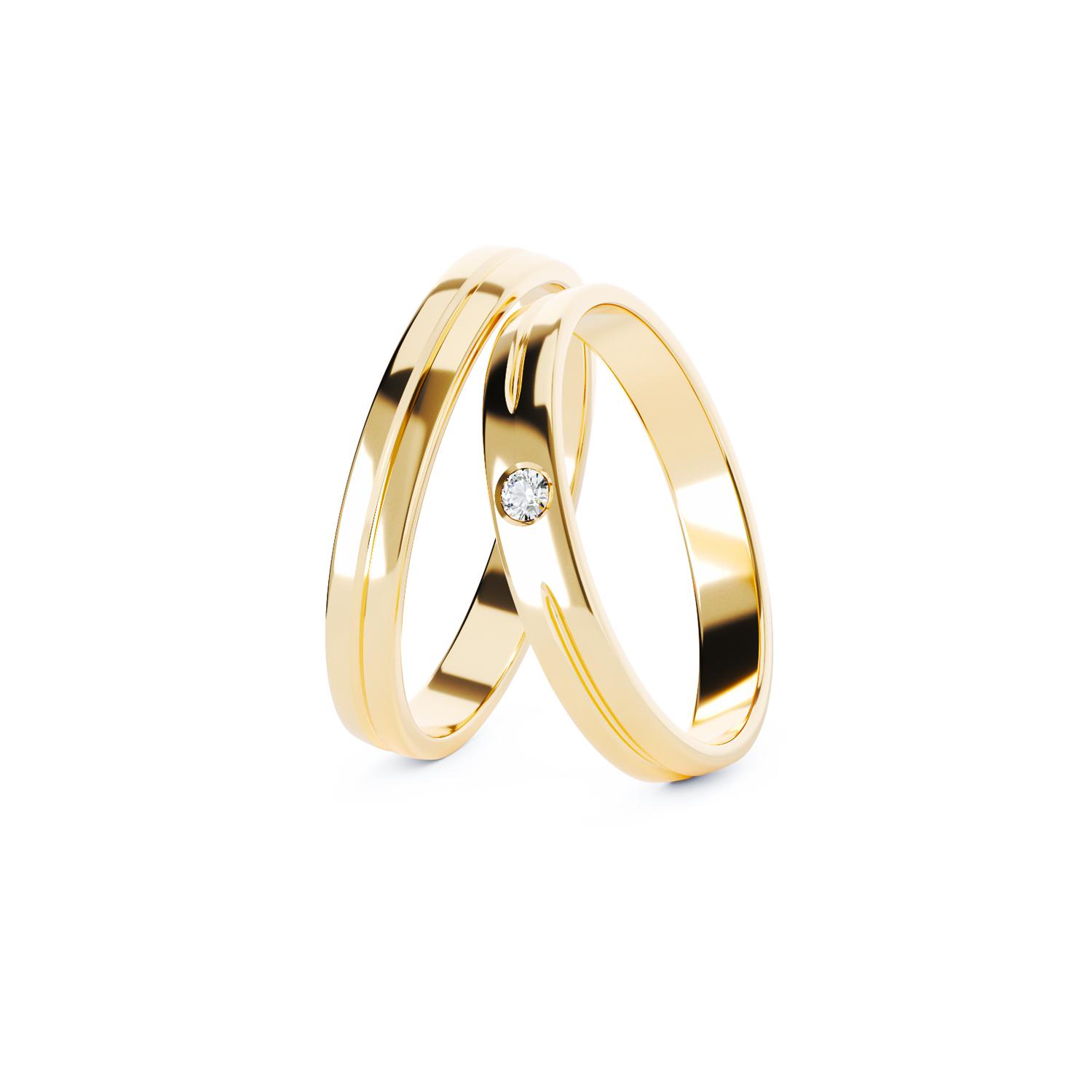 C637 gold wedding rings